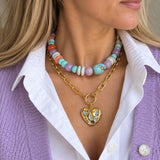The Emily Specked Heart Necklace