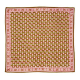 Floral Coral Indian Block Print Scarf