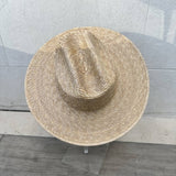 Hat Palm Leaf Western Hat with Flat Brim