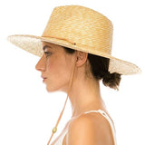 Hat NATURAL STRAW RANCHER HAT WITH CHIN CORD