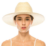 Hat Palm Leaf Western Hat with Flat Brim