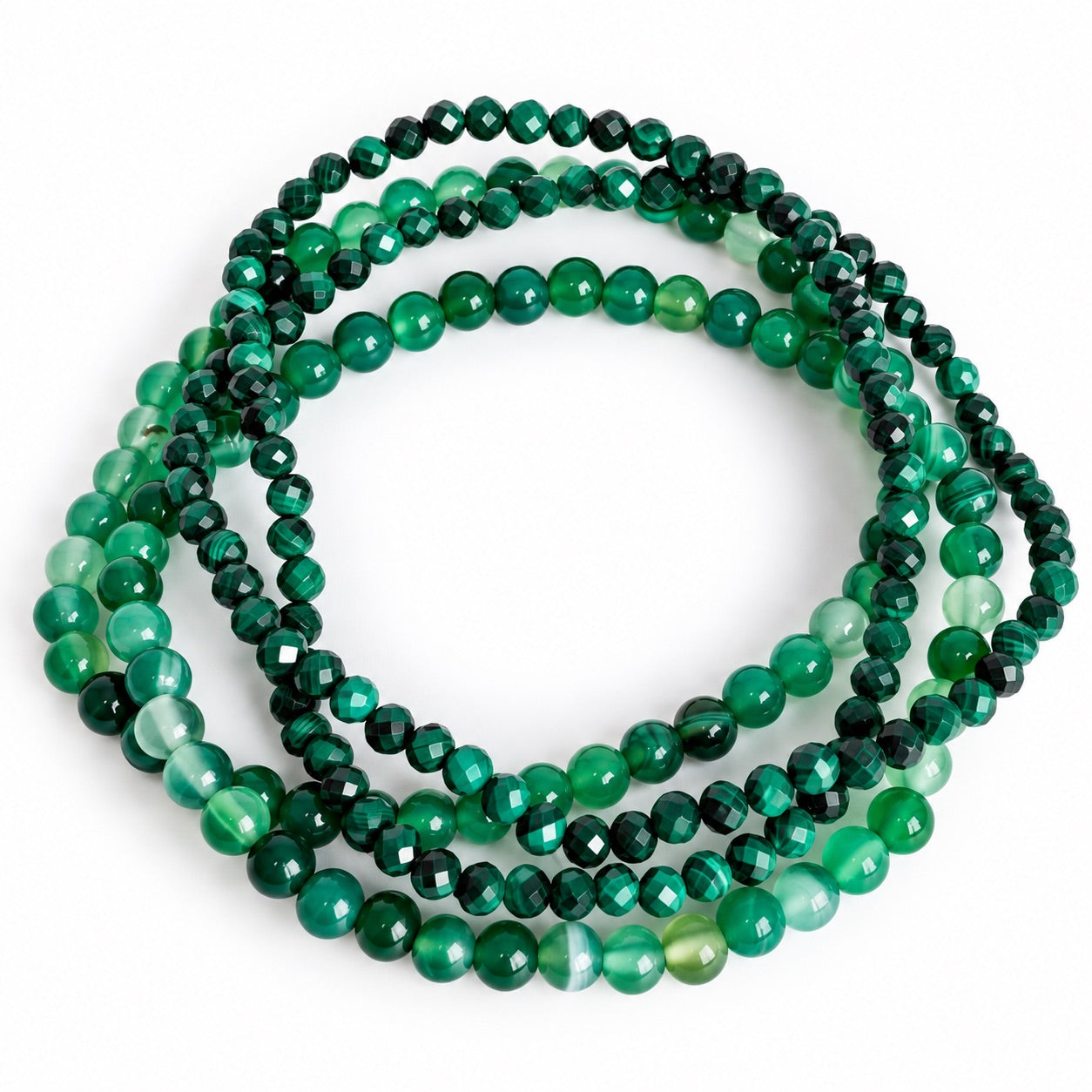 Dainty Faceted Stacking Bracelets - 3-5mm