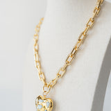 The Emily Specked Heart Necklace