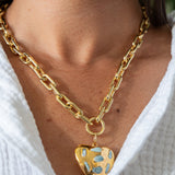 The Emily Specked Heart Necklace