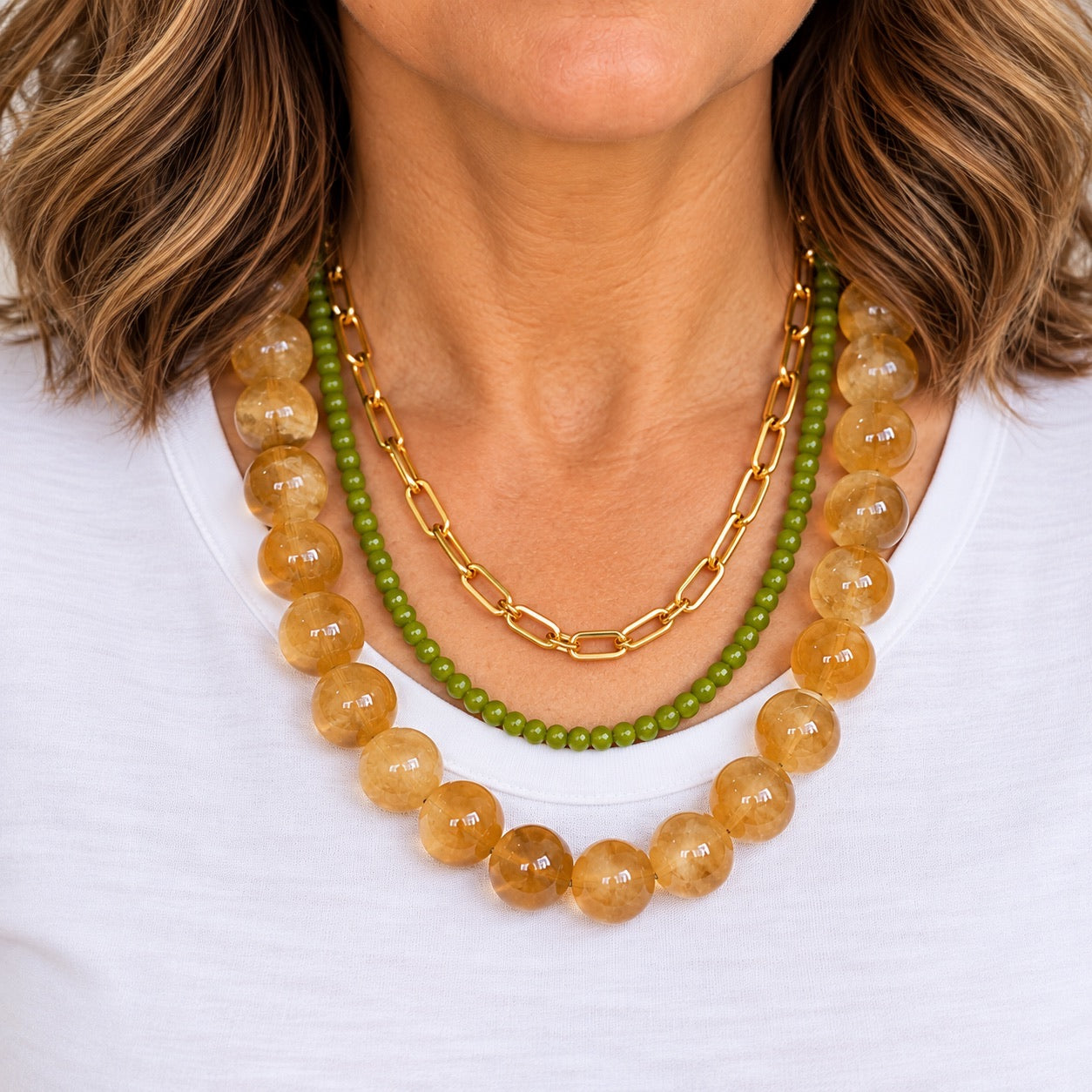 Chunky Gemstone Beaded Necklace
