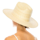 Hat Palm Leaf Western Hat with Flat Brim