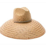 Hat Oversized palm leaf lifeguard hat for maximum sun protection