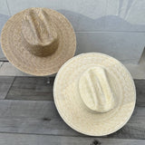 Hat Palm Leaf Western Hat with Flat Brim