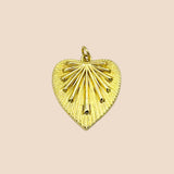 Lined Heart Charm