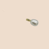 Small Pearl Gold Hoop Charm