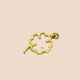 Tiny 4 Leaf Clover Outline Charm